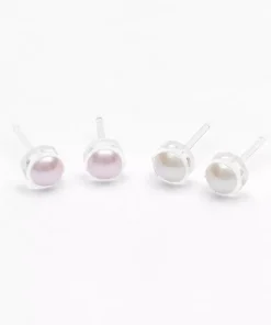 Bezel Pearl Øreringe