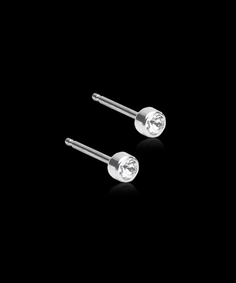 Bezel Øreringe 3 mm