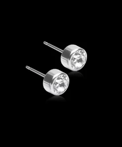 Bezel Øreringe 6 mm