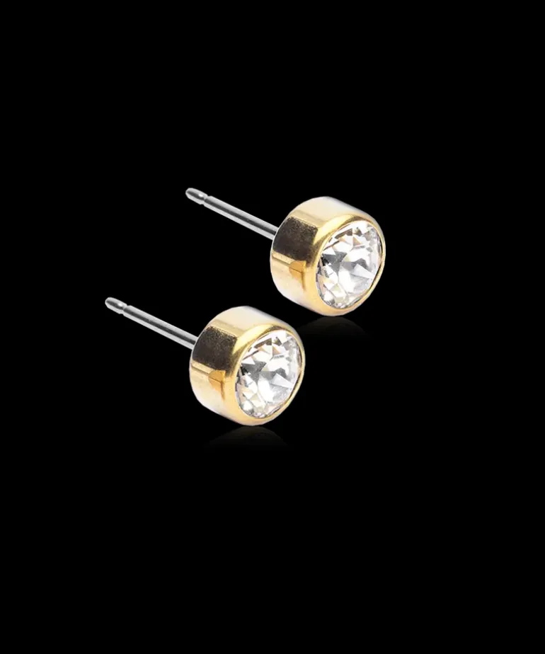 Bezel Øreringe 6 mm