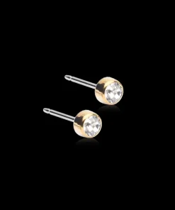 Bezel Øreringe 4 mm