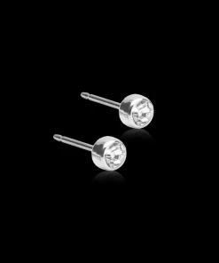 Bezel Øreringe 4 mm
