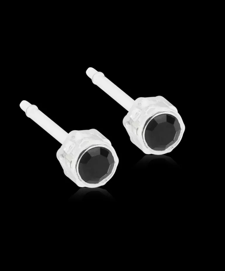 Bezel Øreringe 4 mm