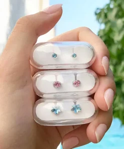 Bezel Øreringe 4 mm