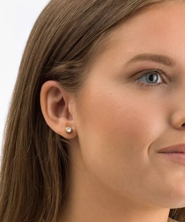 Bezel Øreringe 6 mm