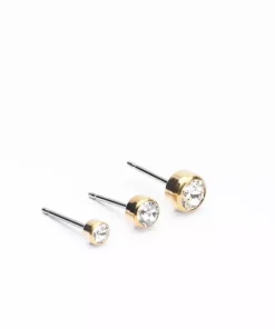 Bezel Øreringe 3 mm