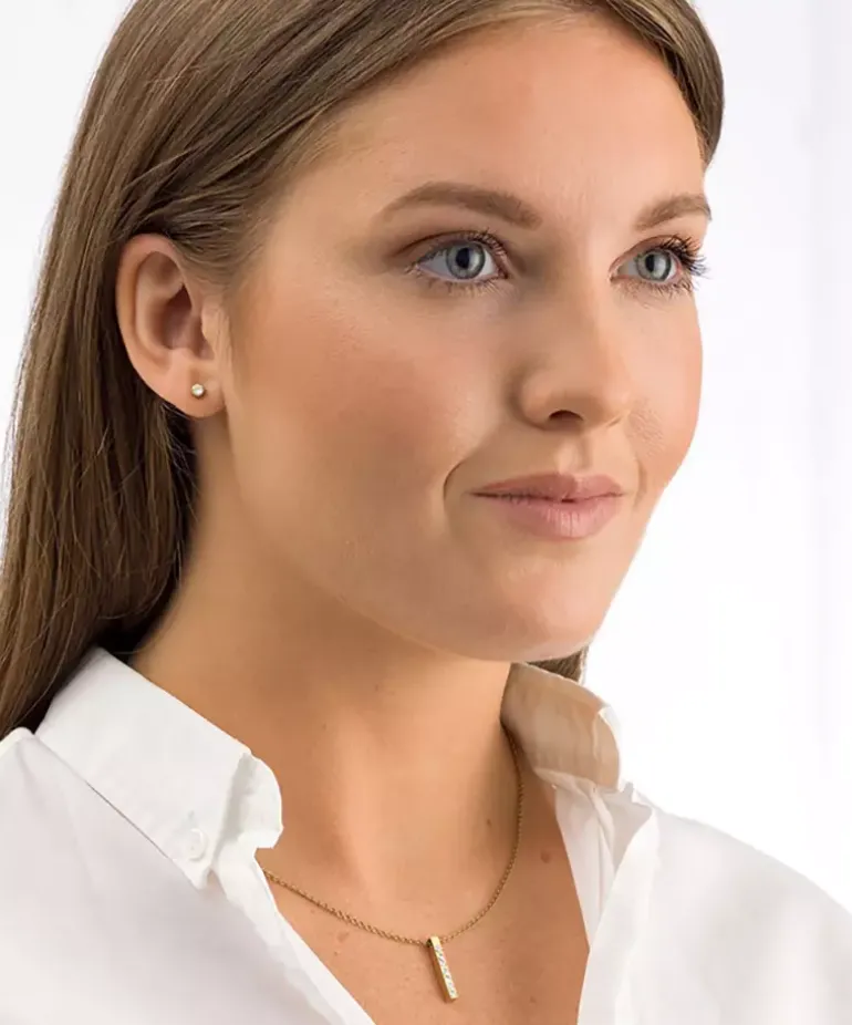 Bezel Øreringe 4 mm