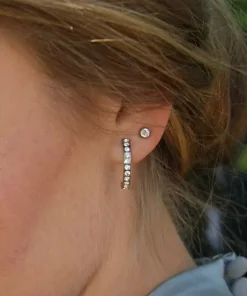 Bezel Øreringe 4 mm
