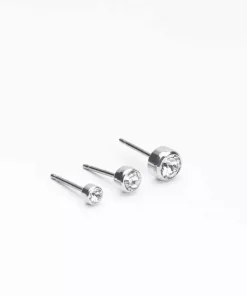 Bezel Øreringe 4 mm