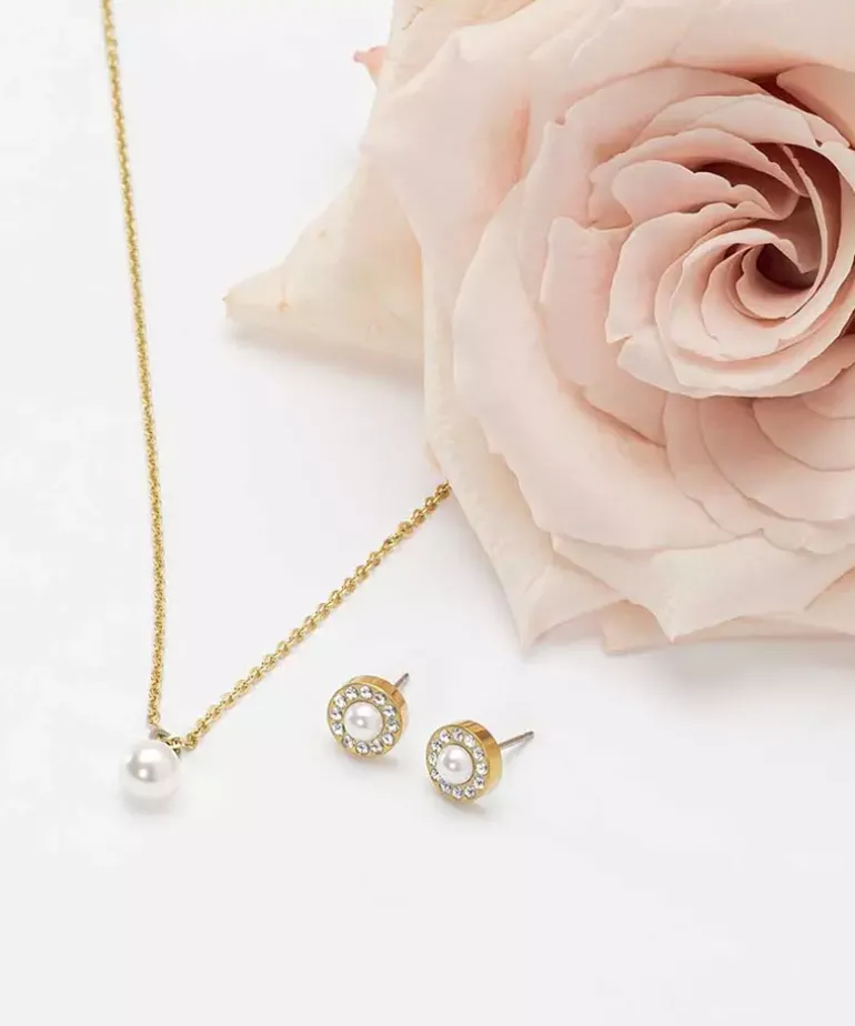 Brilliance Halo Pearl Øreringe
