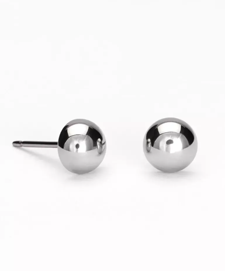 Half ball Øreringe 6 mm