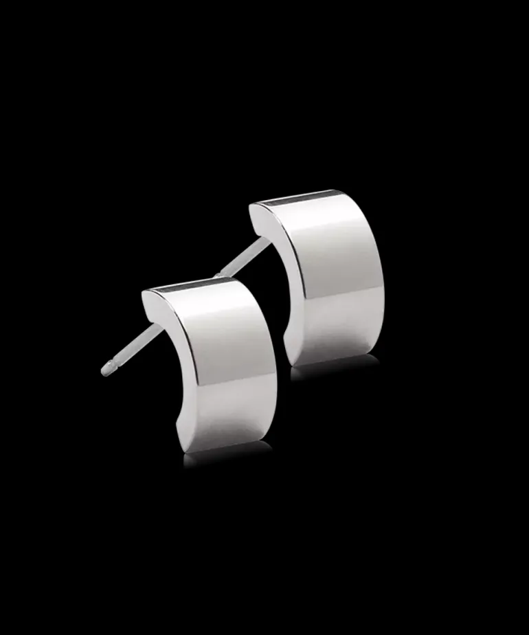 Pendant Plain Grand Curved Øreringe 10 mm