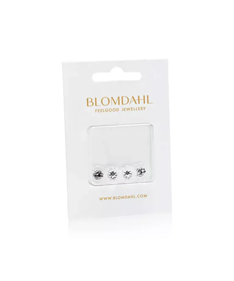 Skin friendly earring backs with disc for titanium earrings